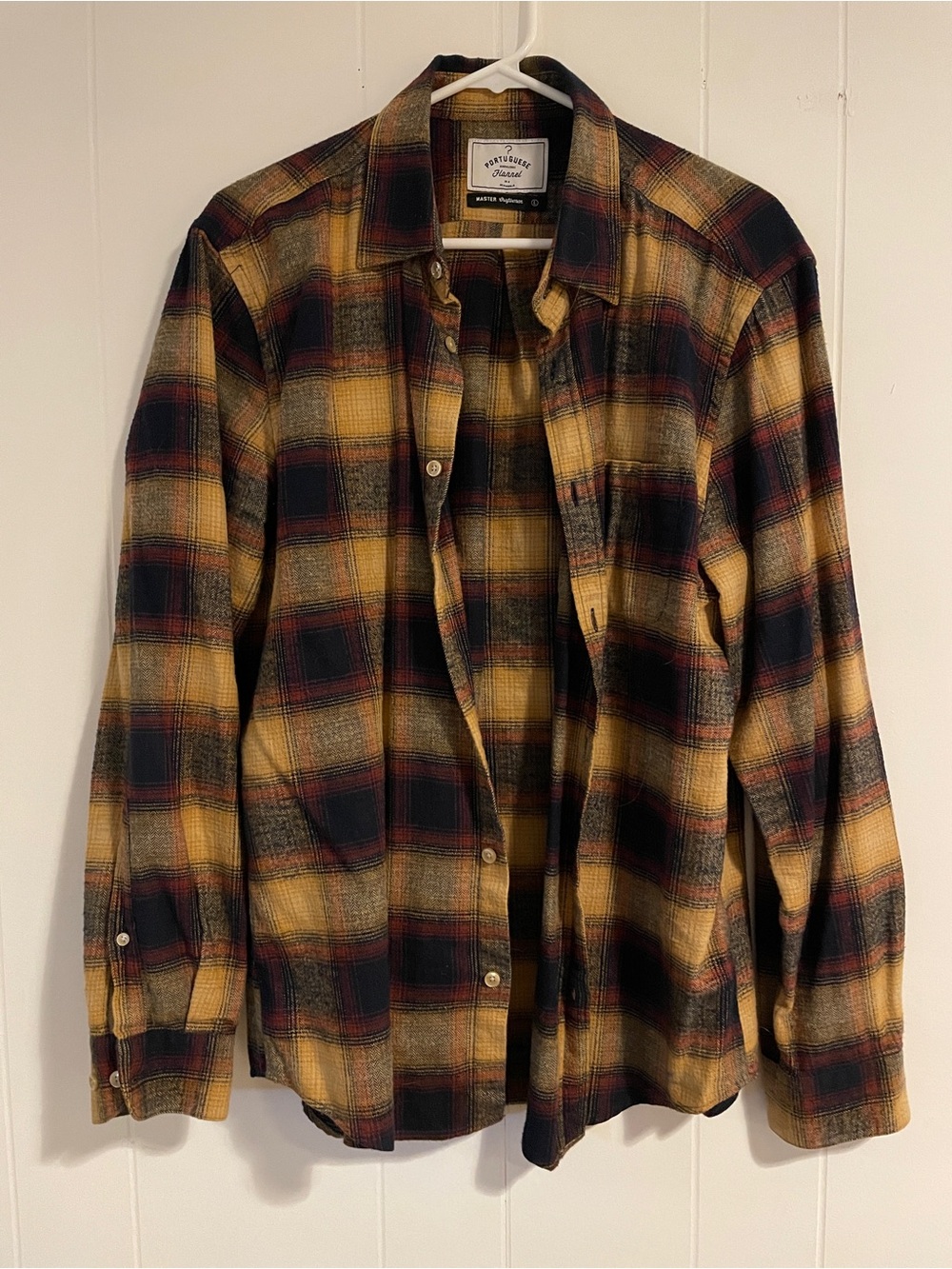 Portuguese Flannel Master Craftsman Shirt - Yellow & Black - Size L